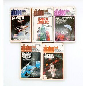 An Analog Book Series Editor Ben Bova Book Lot 5 Paperback Vintage